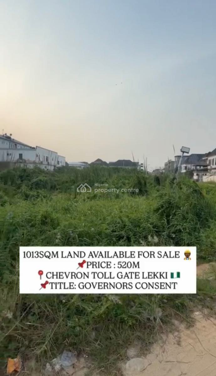 1013sqm Land Available in a Serene Environment, Chevron Toll Gate, Lekki, Lagos, Land for Sale
