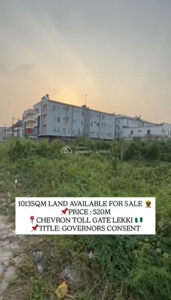 1013sqm Land Available in a Serene Environment, Chevron Toll Gate, Lekki, Lagos, Land for Sale