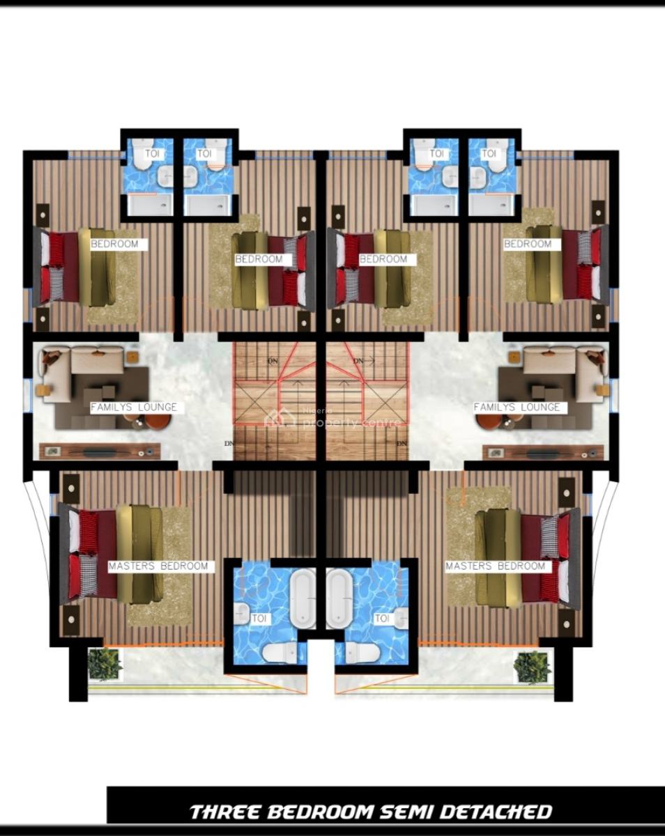 Luxury 3 Bedrooms Semi-detached Duplex with Fitted Kitchen and Bq, Lekki Gardens Phase 4 Road Behind Lagos Business School(lbs), Ajiwe, Ajah, Lagos, Semi-detached Duplex for Sale