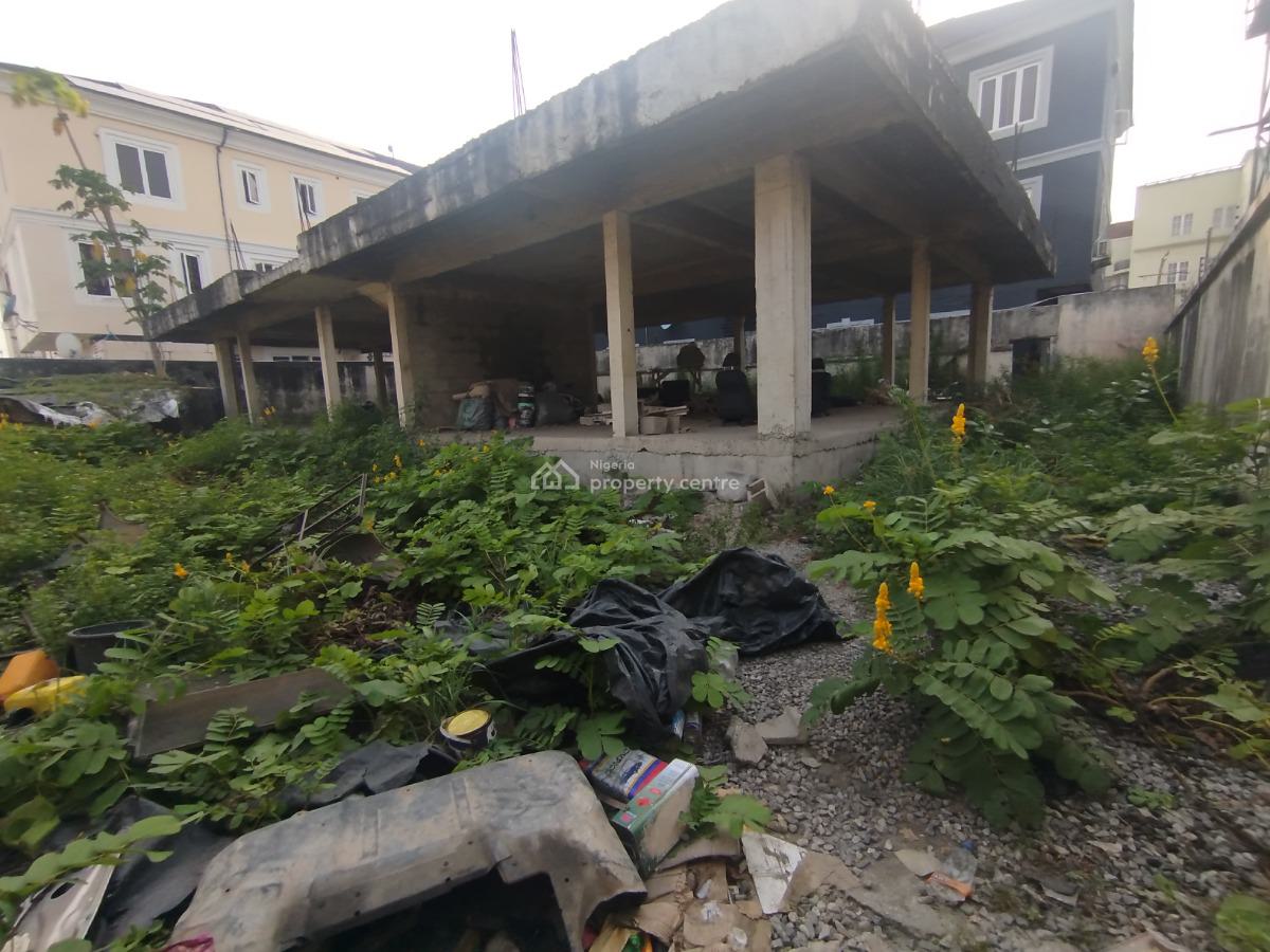 500 Square Meters Land with Uncompleted Structure, Nike Art Gallery Road Ikate Bus Stop, Lekki Phase 1, Lekki, Lagos, Mixed-use Land for Sale