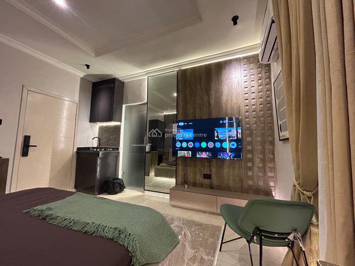 Lovely Studio Apartment with Pool, Gym, Elevator and Aquarium, Lekki Phase 1, Lekki, Lagos, Flat / Apartment Short Let