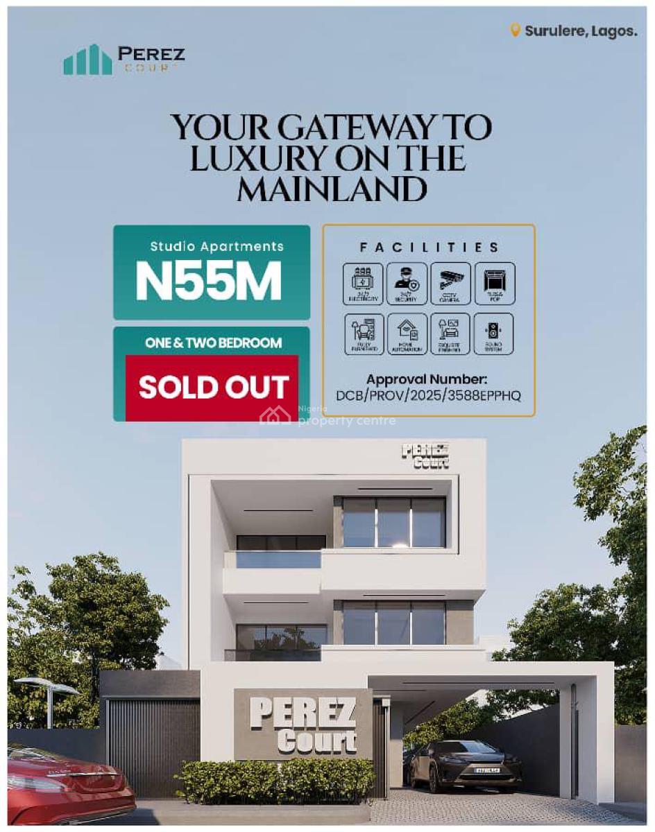 Perez Court Home Away From Home Comfort, Fully Furnished Studio Apartment, Surulere, Lagos, Flat / Apartment for Sale