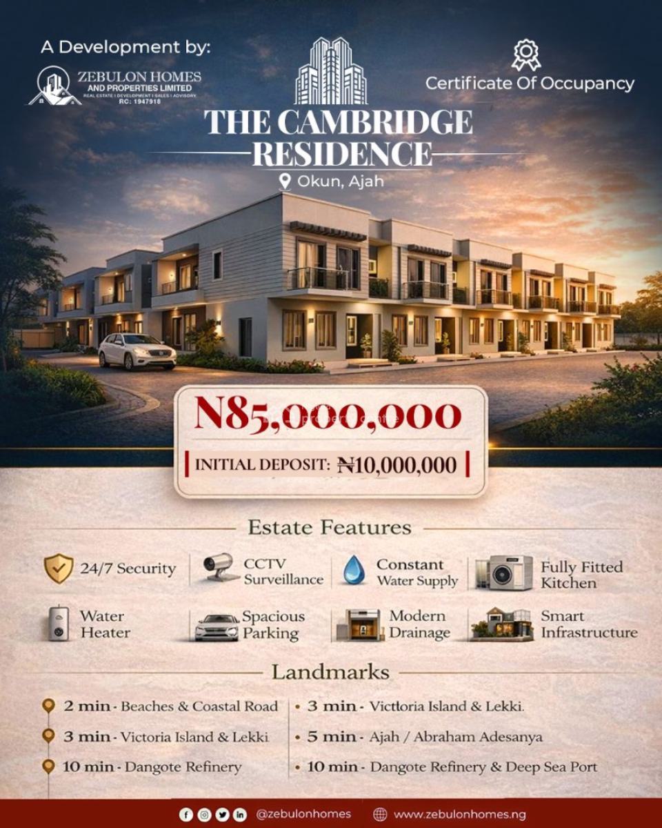 The Cambridge Residence, Ogombo, Ajah, Lagos, Block of Flats for Sale