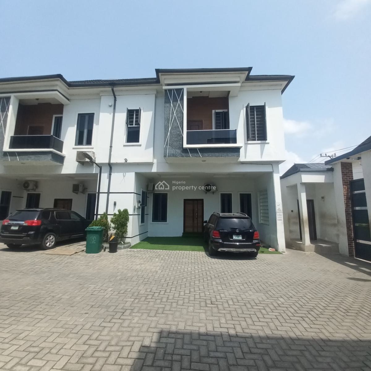 Fuly Furnished 4 Bedroom Terrace Duplex with Bq and Pool, Lekki, Lagos, Terraced Duplex for Rent