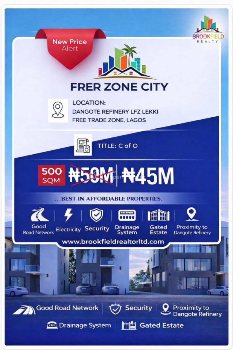Premium Plot, Dangote Refinery, Lekki Free Trade Zone, Lekki, Lagos, Commercial Land for Sale