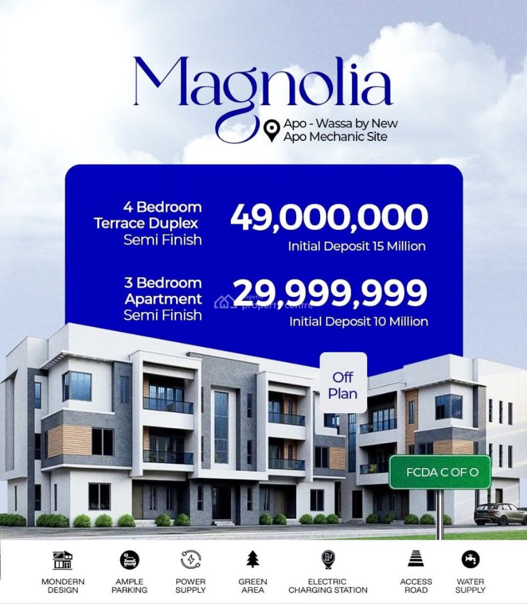 4 Bedroom Terrace Duplex Semi Finish, Apo - Wassa By New Apo Mechanic Site, Apo, Abuja, Terraced Duplex for Sale