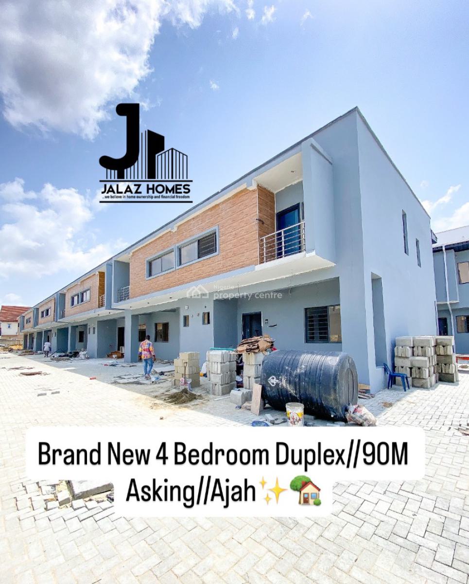 Brand New 4 Bedroom Terraced Duplex Home, Ajah, Lagos, House for Sale