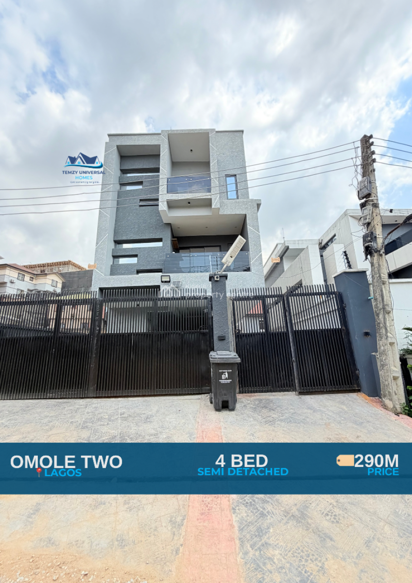 Fairly Used 4 Bedroom Semi Detached Duplex, Extension, Omole Phase 2, Ikeja, Lagos, Semi-detached Duplex for Sale