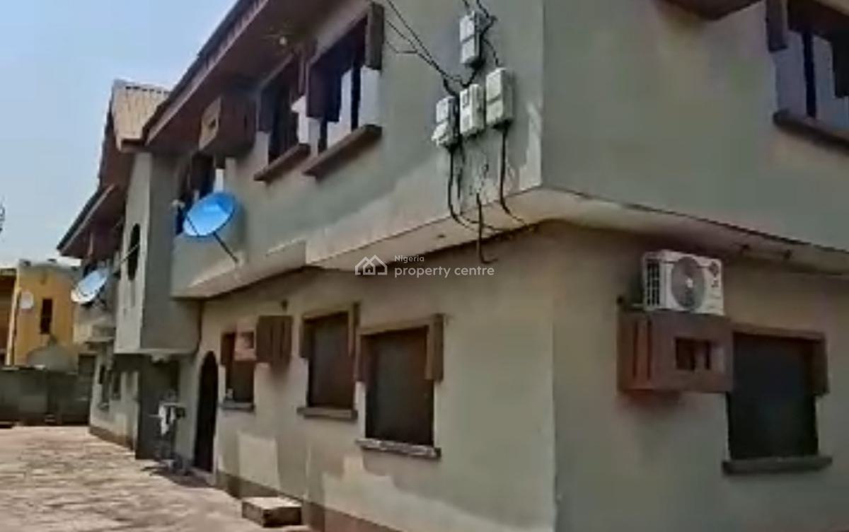 Super Solid Block of 4 Flats of 3 Bedrooms Each on Interlocked Street, Off Ago Palace Way, Okota, Isolo, Lagos, Block of Flats for Sale