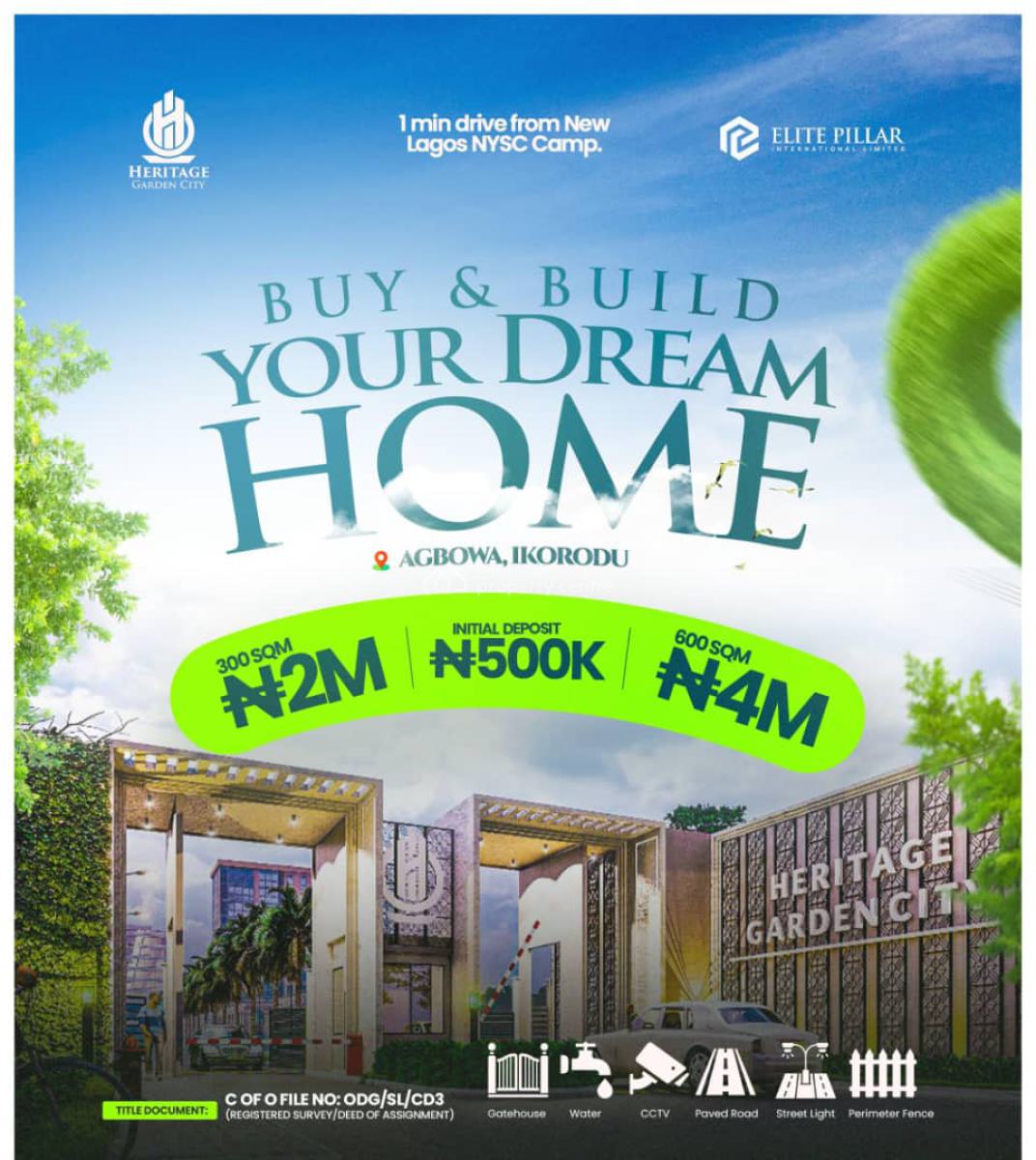 Invest in an Eco-luxury Residential Estate in a Fast Growing Area, Agbowa, Ikorodu, Lagos, Land for Sale