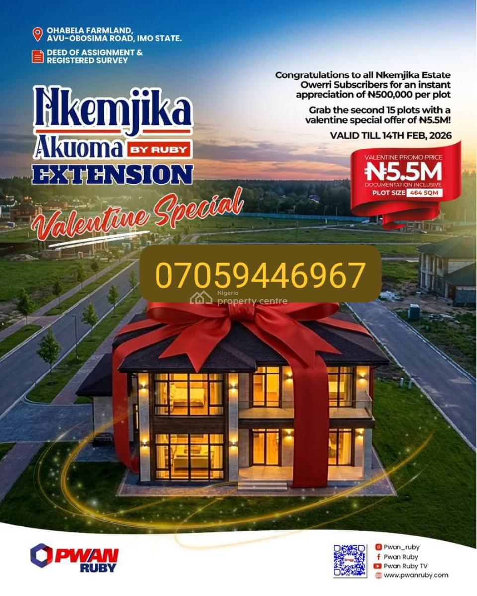 Plots of Affordable Land, Ohabela Farmland Avu - Obosima Road, Owerri West, Imo, Mixed-use Land for Sale