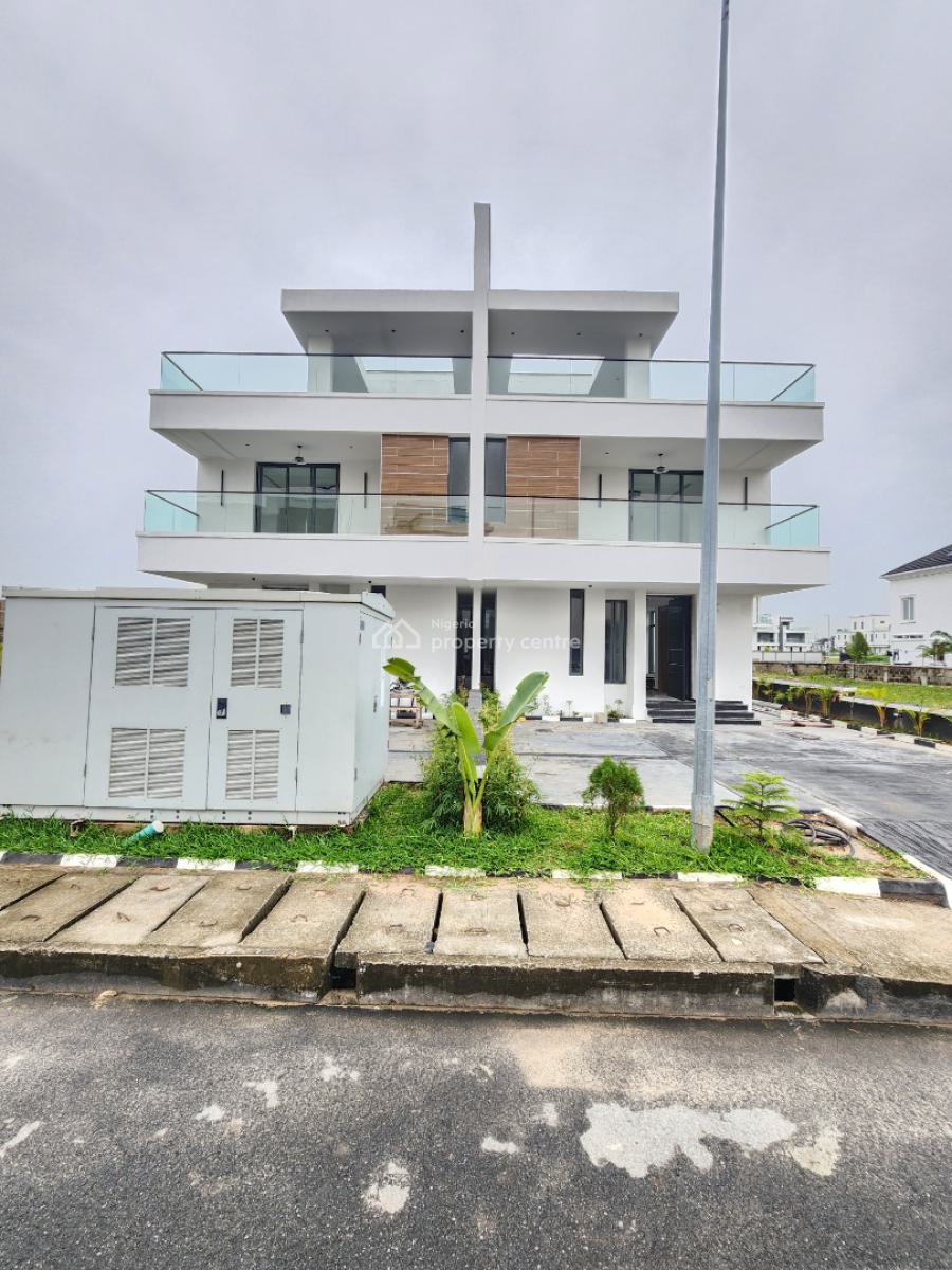 Contemporary 5 Bedroom Semi Detached Duplex with Bq, Cinema, Rooftop, Cowrie Creek Estate, Ikate, Lekki, Lagos, Semi-detached Duplex for Sale