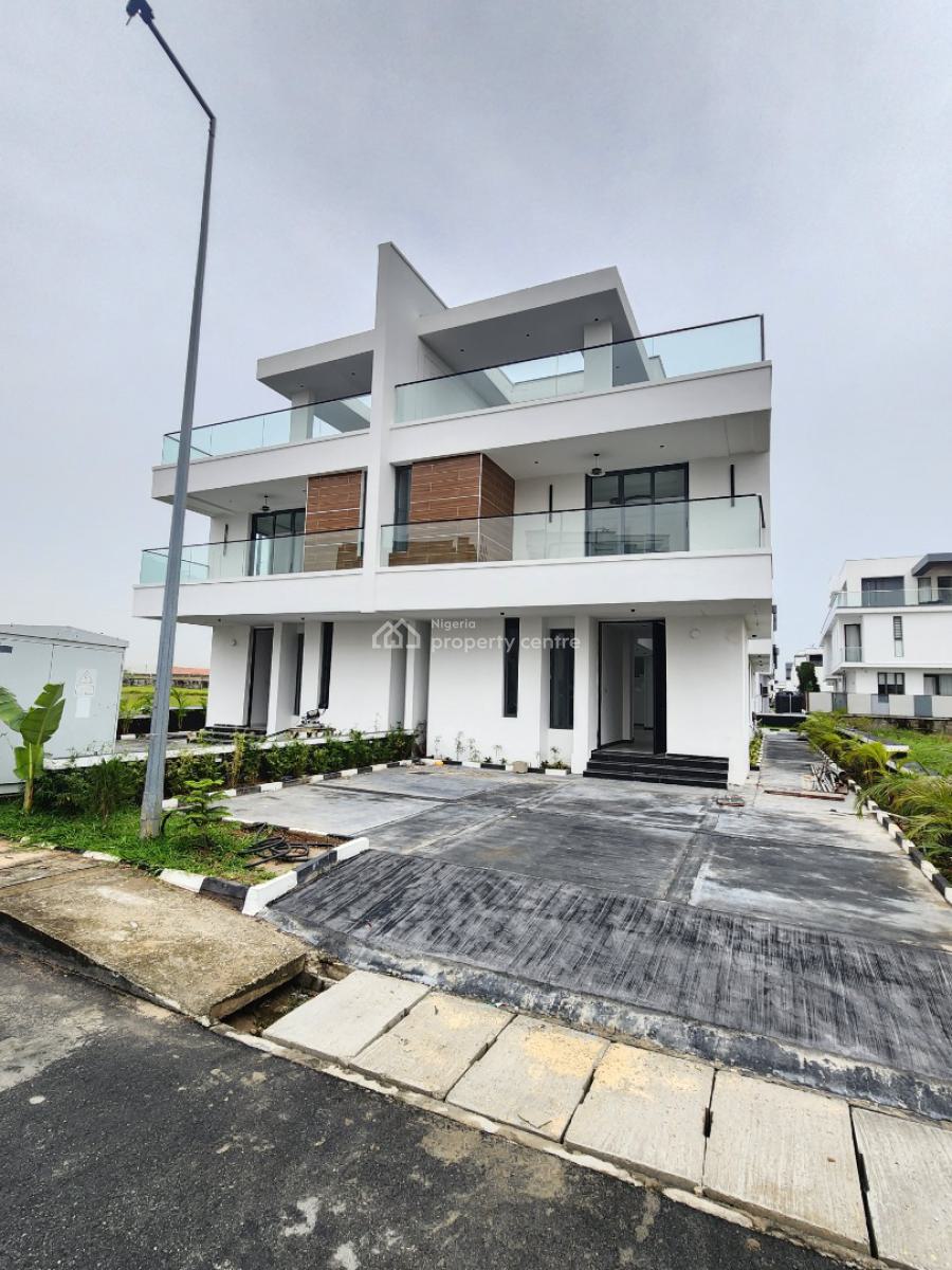 Contemporary 5 Bedroom Semi Detached Duplex with Bq, Cinema, Rooftop, Cowrie Creek Estate, Ikate, Lekki, Lagos, Semi-detached Duplex for Sale
