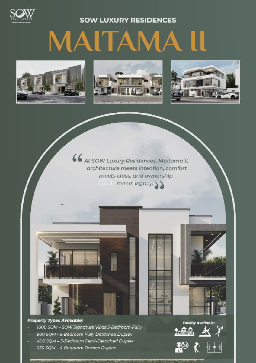 500sqm Land, Sow Residence, Maitama 2, Maitama District, Abuja, Residential Land for Sale