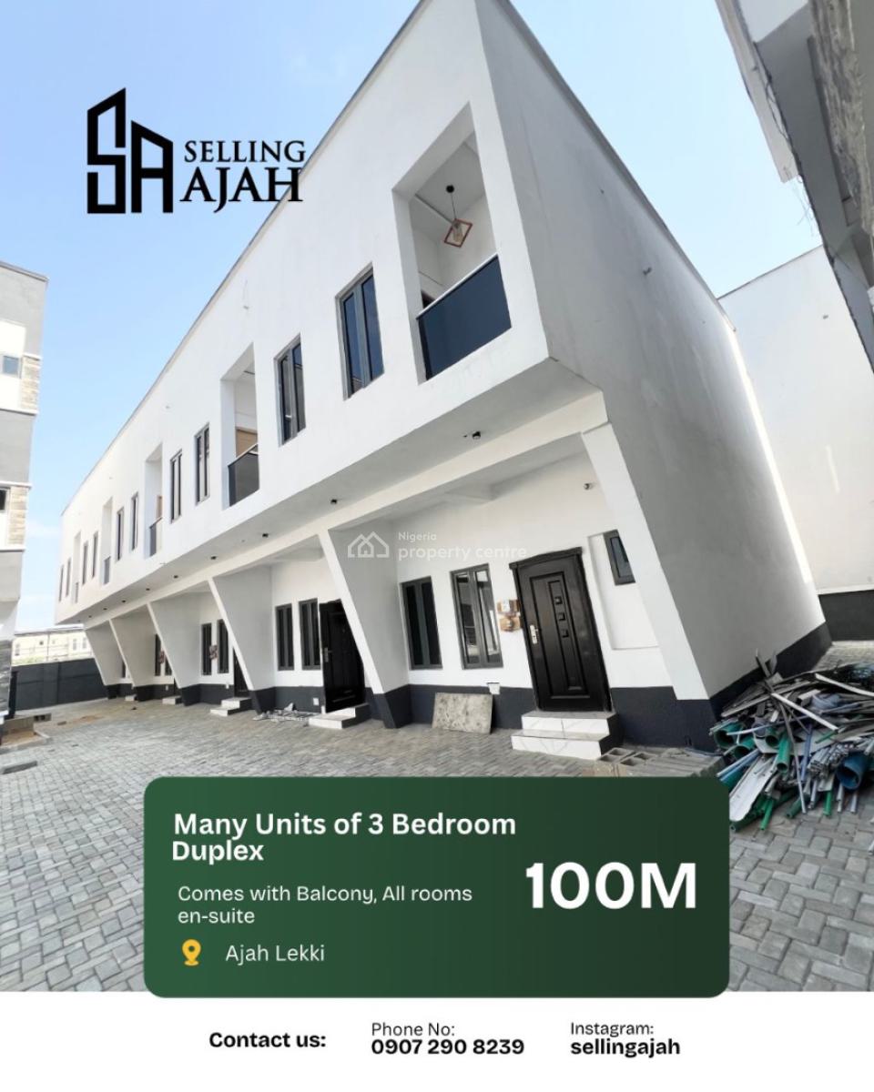 Own a Smart Luxury 3 Terrace Duplex, Mobile Road, Ilaje, Ajah, Lagos, Terraced Duplex for Sale