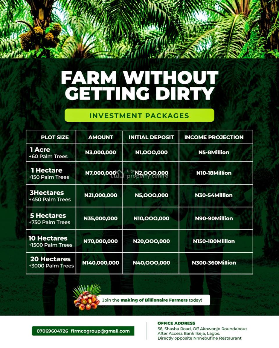 Prime Acres and Hectares of Farm Land Investment Opportunity, Abeokuta North, Ogun, Commercial Land for Sale