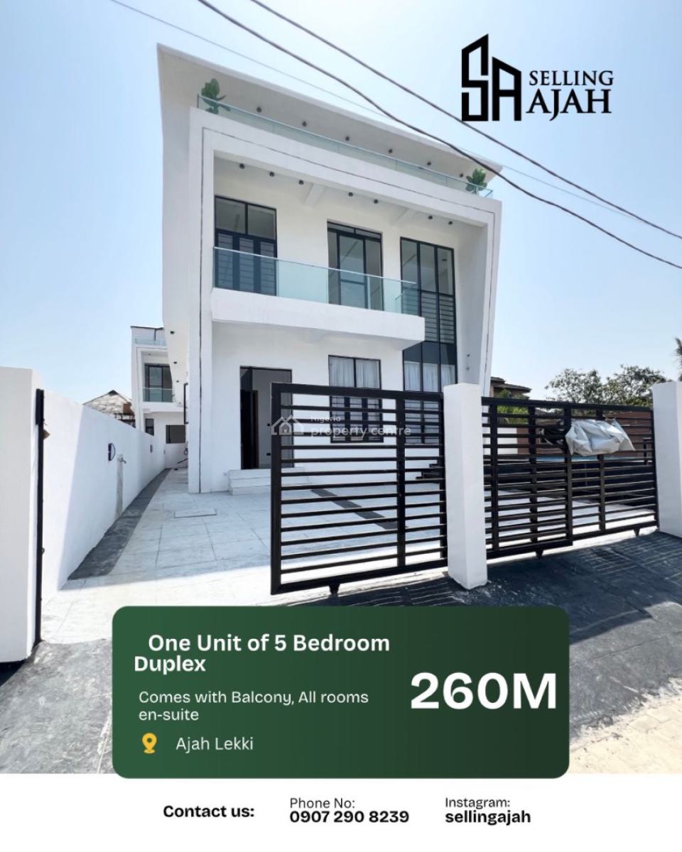 Contemporary 5 Bedroom Fully Detached Duplex, Olokonla, Ajah, Lagos, Detached Duplex for Sale