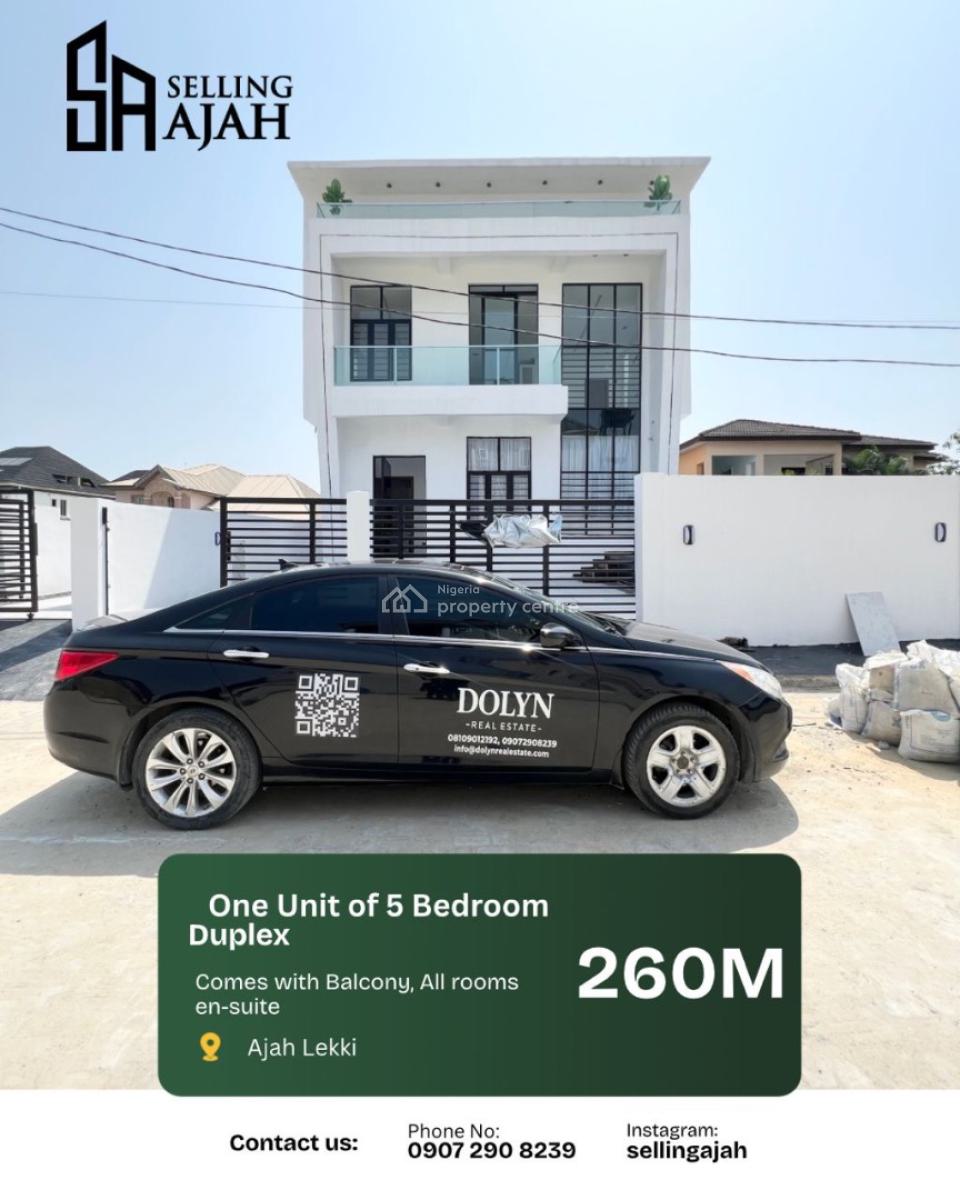 Contemporary 5 Bedroom Fully Detached Duplex, Olokonla, Ajah, Lagos, Detached Duplex for Sale