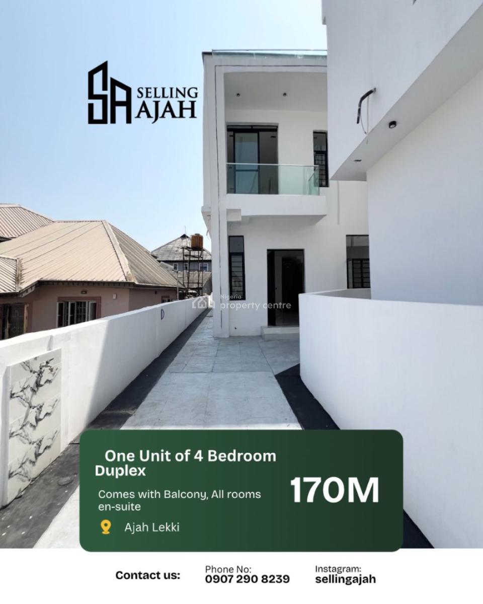 Contemporary 4 Bedroom Fully Detached Duplex, Olokonla, Ajah, Lagos, Detached Duplex for Sale