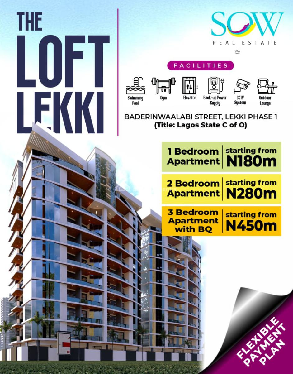 Offplan Luxurious 3-bedroom Apartment, Sow Residence Estate, Lekki Phase 1, Lekki, Lagos, Block of Flats for Sale