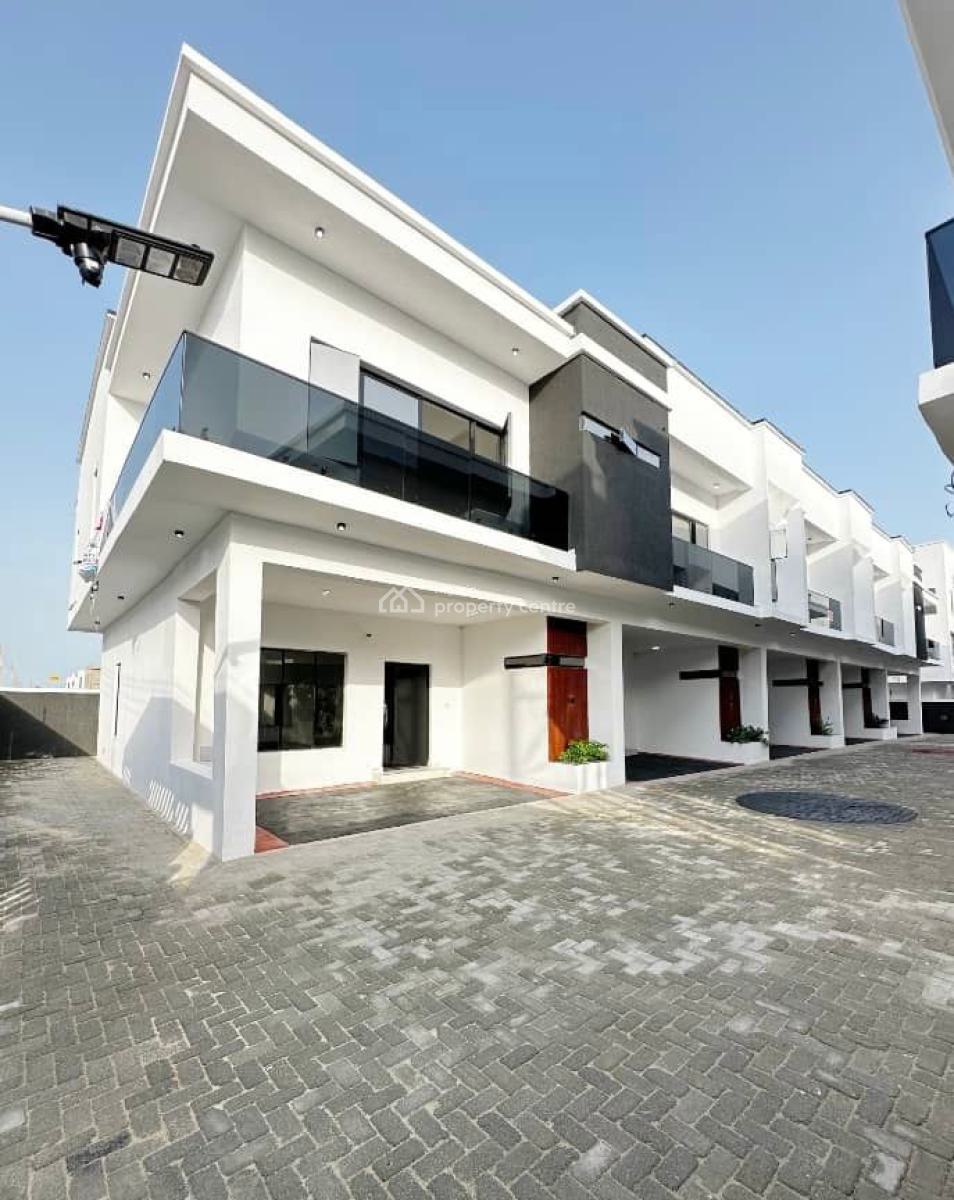 Newly Built 4 Bedroom Terrace with Bq, Ikotta, Lekki Phase 2, Lekki, Lagos, Terraced Duplex for Sale