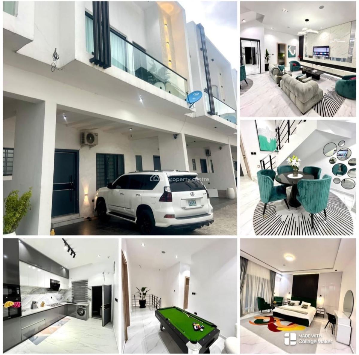 4 Bedroom Terrace Duplex, Lekki County Estate, Ikota, Lekki, Lagos, Terraced Duplex Short Let