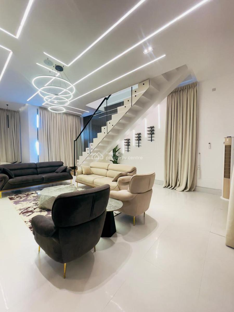 Beautifully Furnished 4 Bedroom Detached Duplex with Pool and Bq, Ajah, Lagos, House for Rent