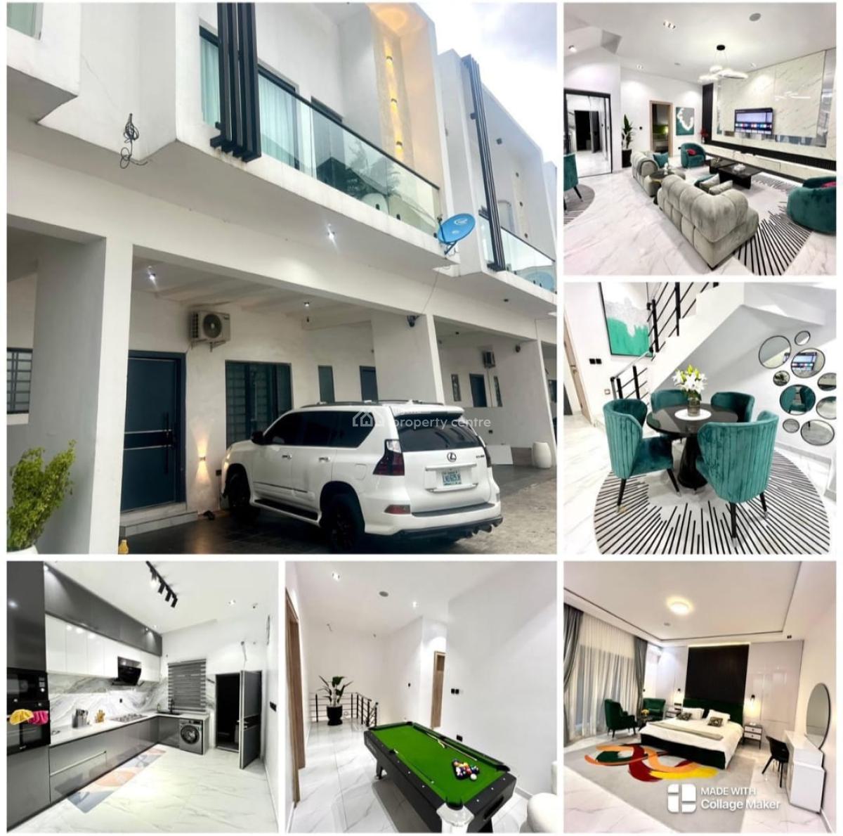 Luxury 4 Bedroom, Lekki County Estate, Ikota, Lekki, Lagos, Terraced Duplex Short Let