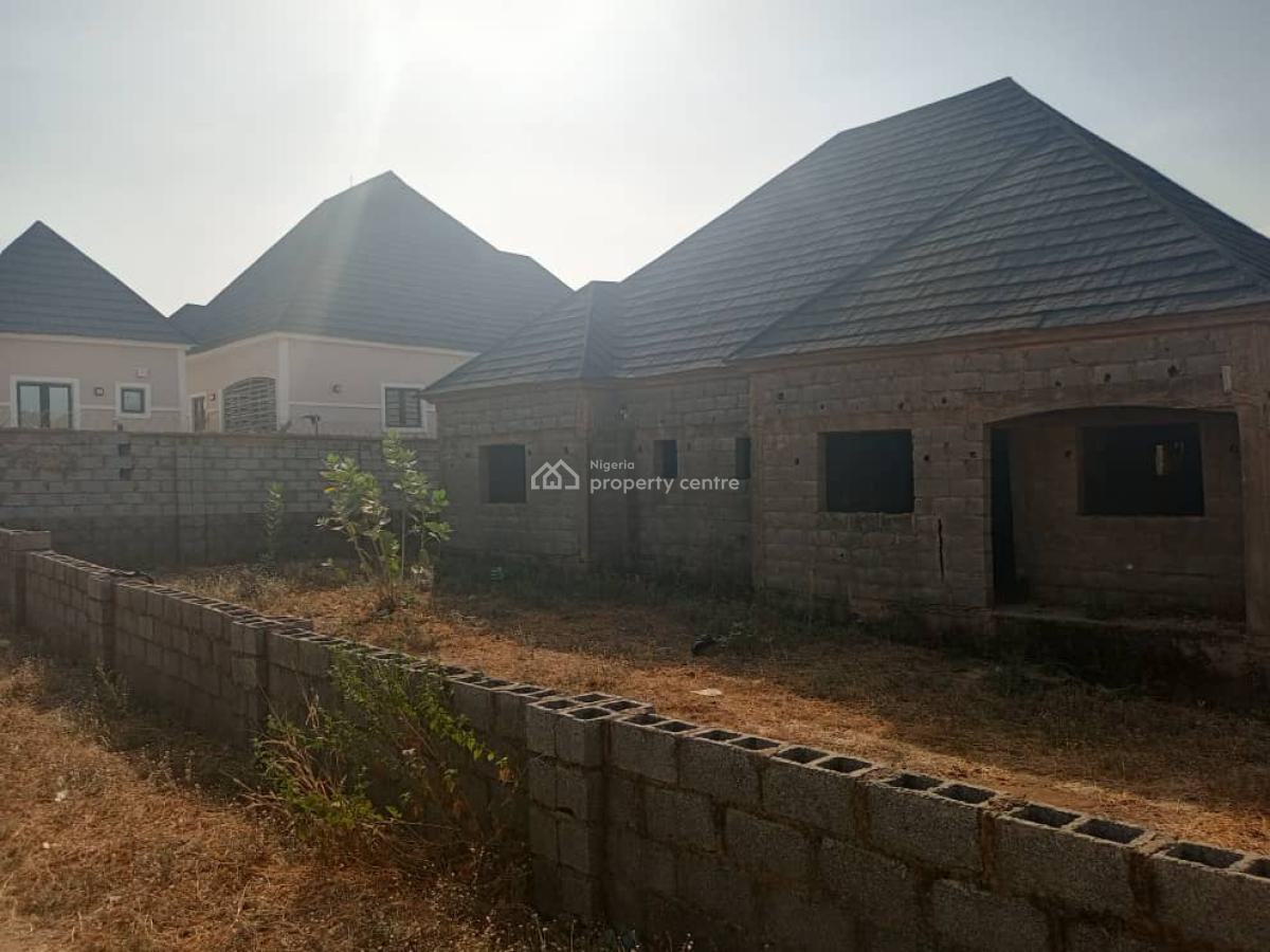 3 Bedrooms Bungalow Carcass on 600 Sqm, Orozo, Abuja, Detached Bungalow for Sale