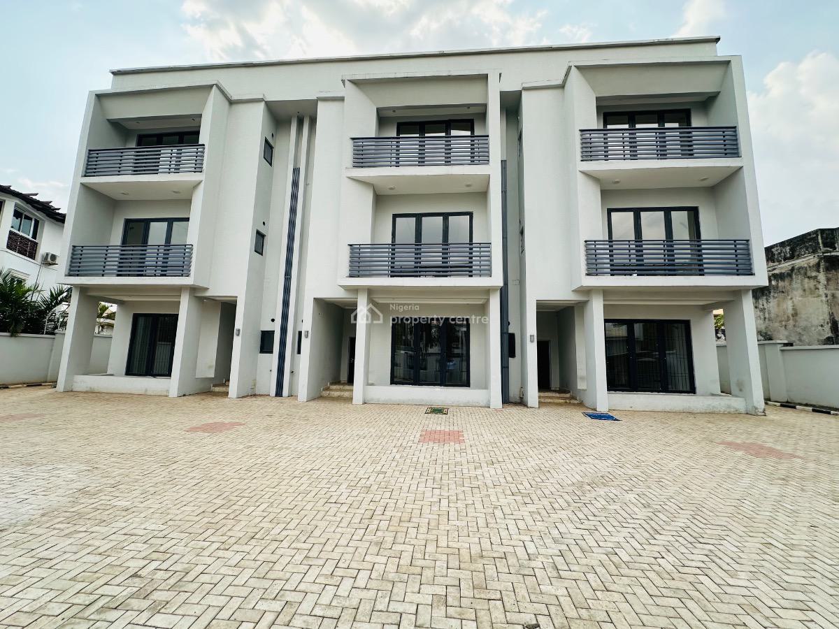 Brown New 4 Bedroom Terrace Duplex with Bq, Maitama District, Abuja, Terraced Duplex for Rent
