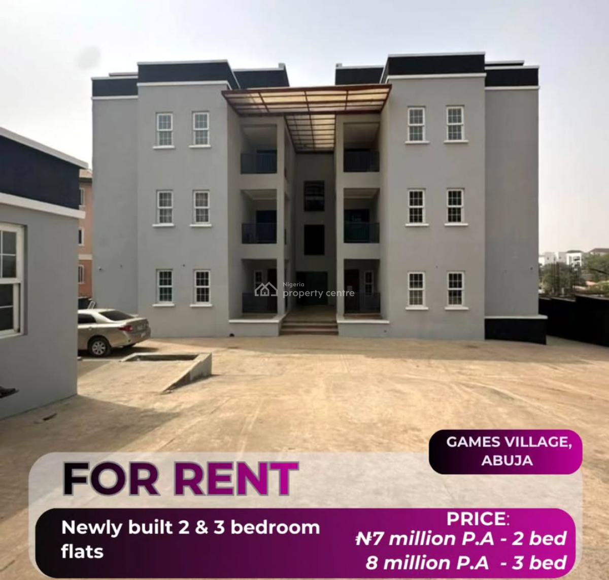 Newly Built 3 Bedrooms Flat, Games Village, Kaura, Abuja, House for Rent