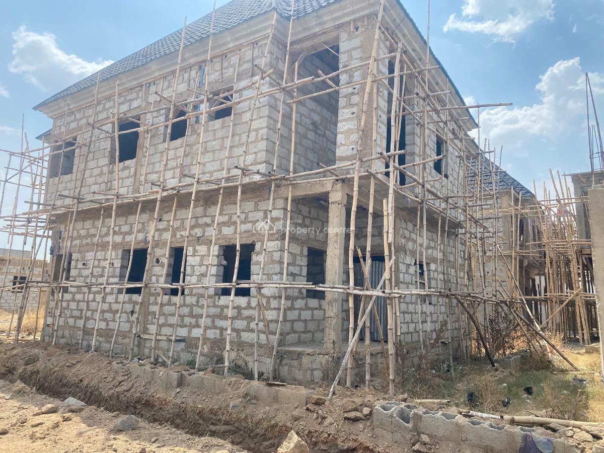 Carcass Newly Built & Spacious 4 Bedroom Fully Detached Duplex, Opposite River Park, 3 Minutes Drive to The Express, Lugbe District, Abuja, Detached Duplex for Sale
