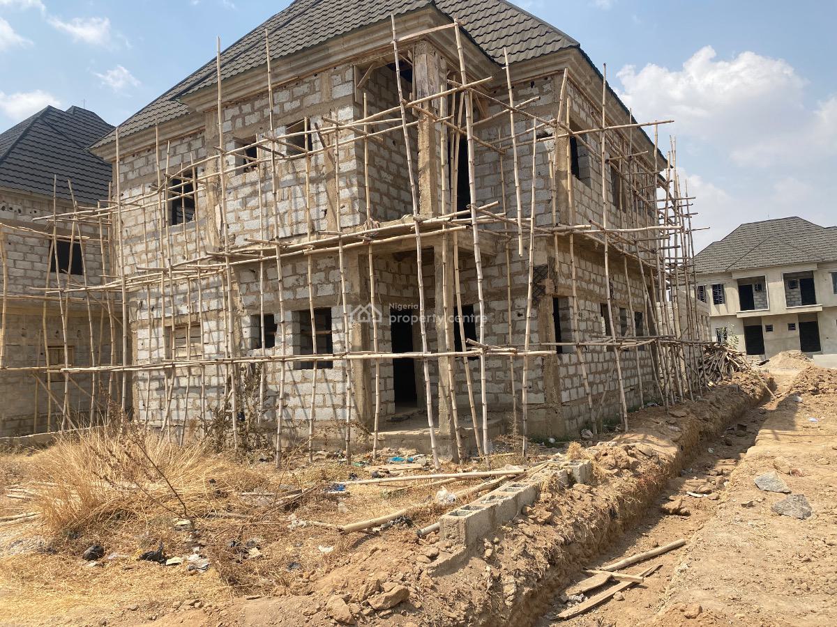 Carcass Newly Built & Spacious 4 Bedroom Fully Detached Duplex, Opposite River Park, 3 Minutes Drive to The Express, Lugbe District, Abuja, Detached Duplex for Sale
