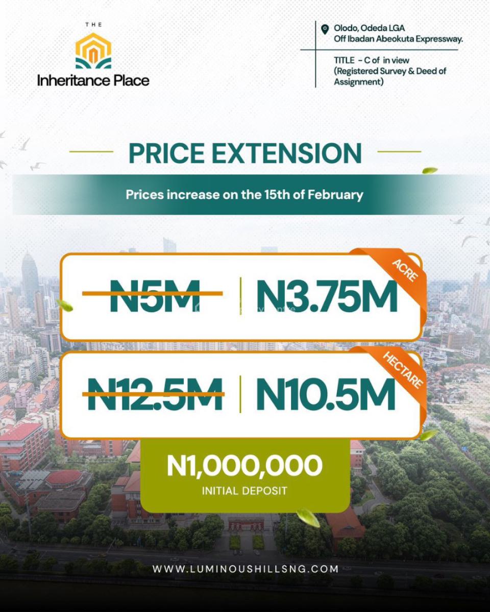 Inheritance Place, Off Abeokuta Ibadan Expressway, Ibadan, Oyo, Residential Land for Sale