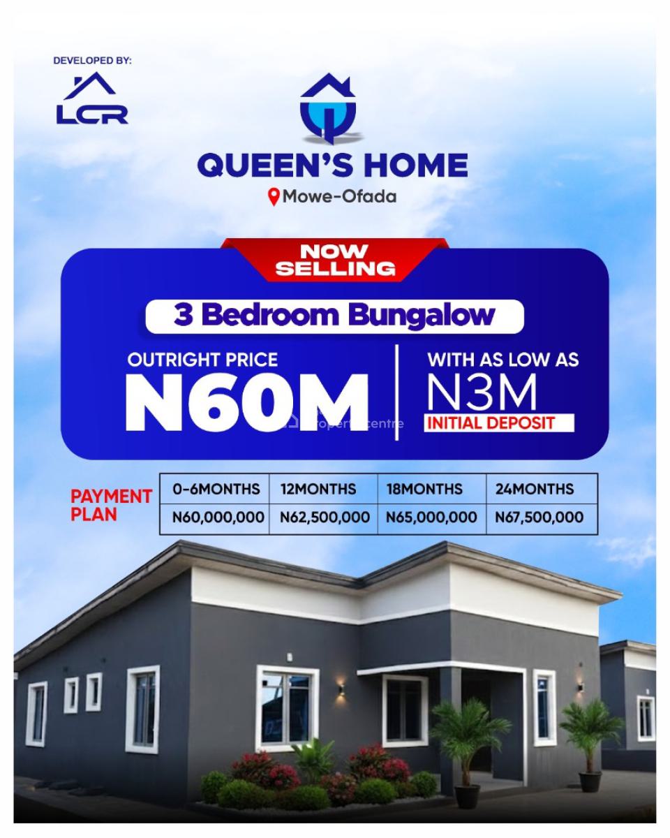 Luxury 3 Bedroom Flats with Excellent Facilities, Mowe, Mowe Ofada, Ogun, Detached Bungalow for Sale