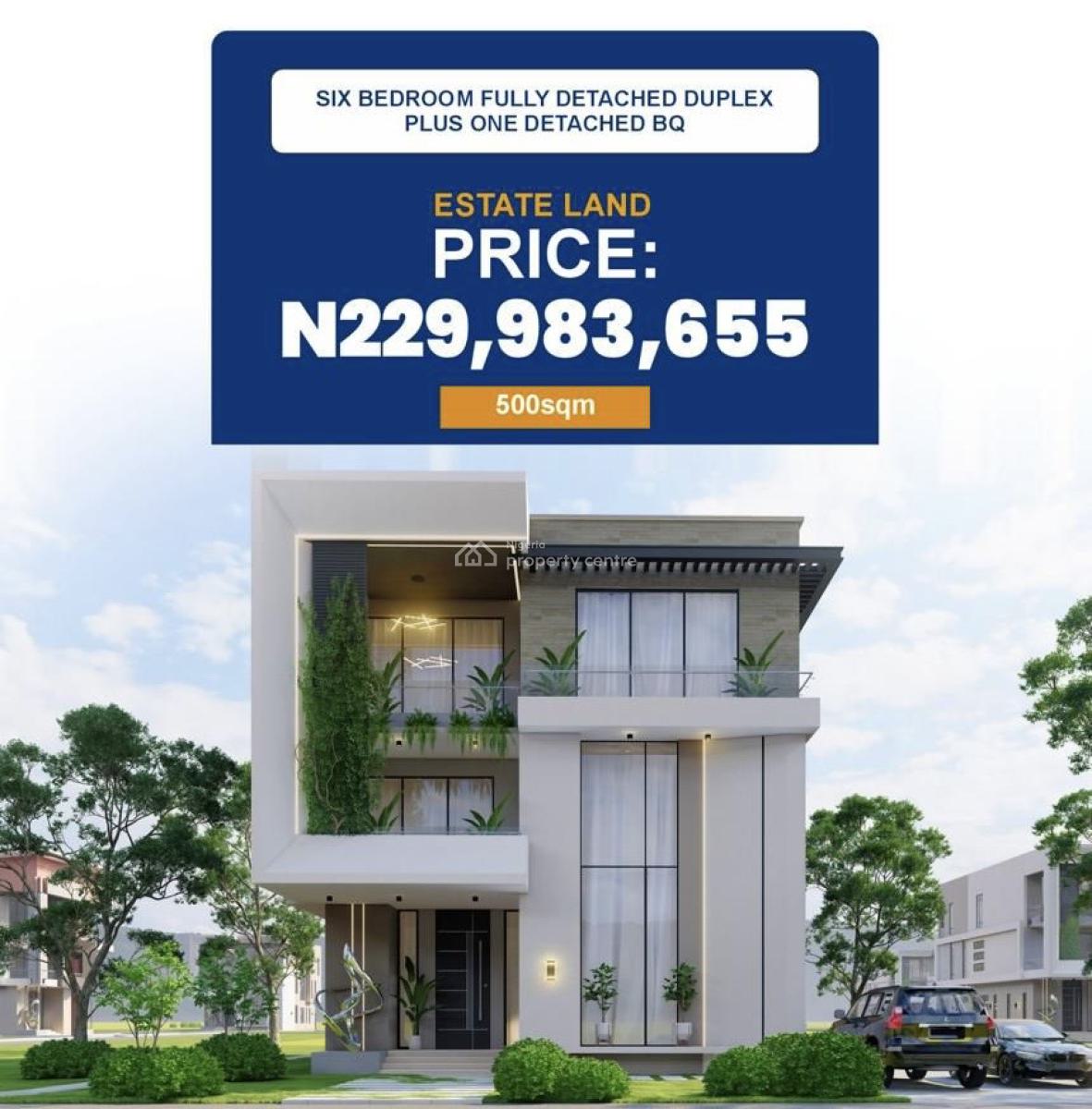 Estate Plot Sized 500sqm for a 6 Bedroom Fully Detached Duplex with Bq, Off Family Worship, Wuye, Abuja, Residential Land for Sale