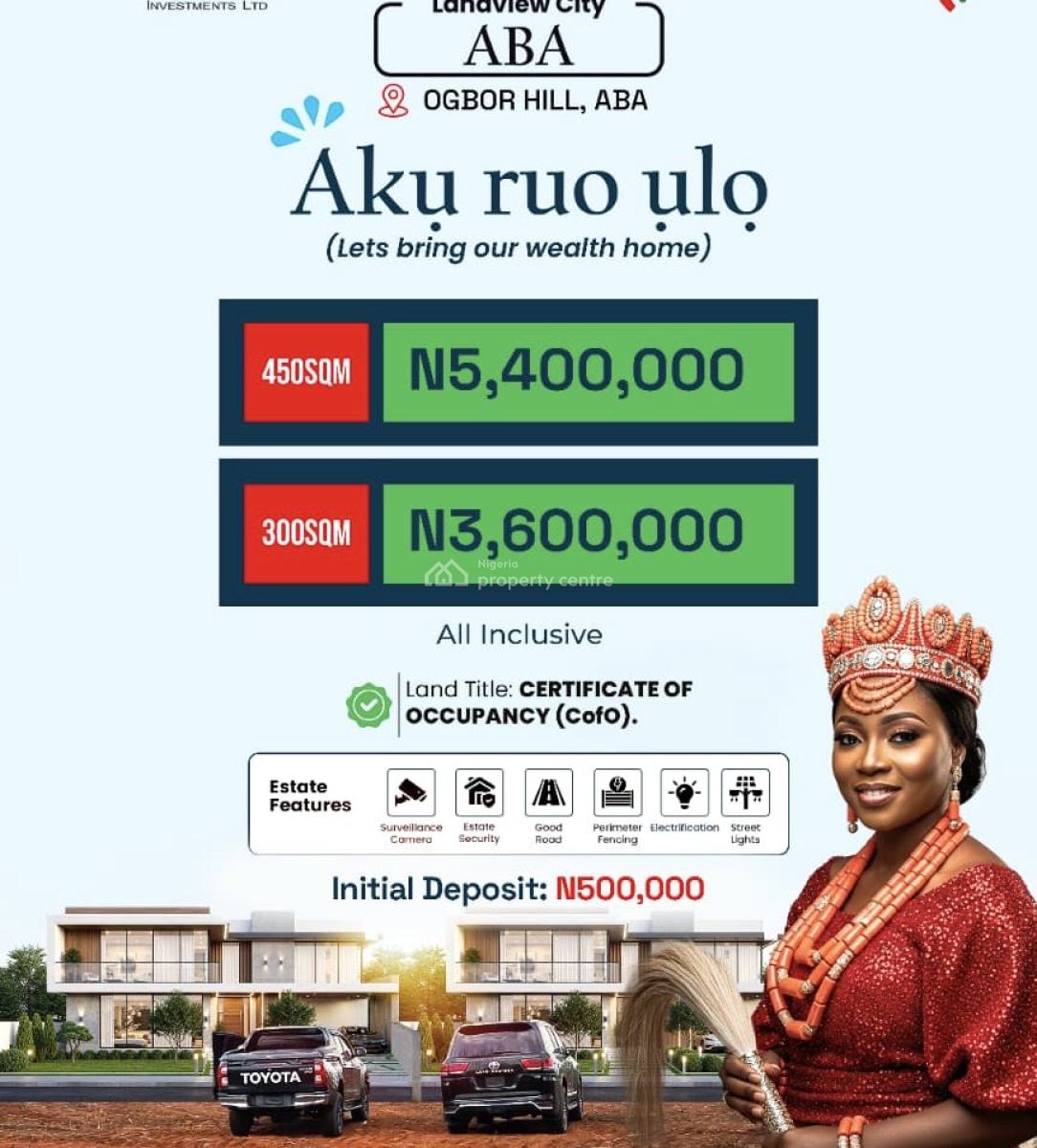 100% Dry Land with Instant Allocation, Landview Citi 25min Drive to National Institute of Nigeria Languages, Aba, Abia, Mixed-use Land for Sale