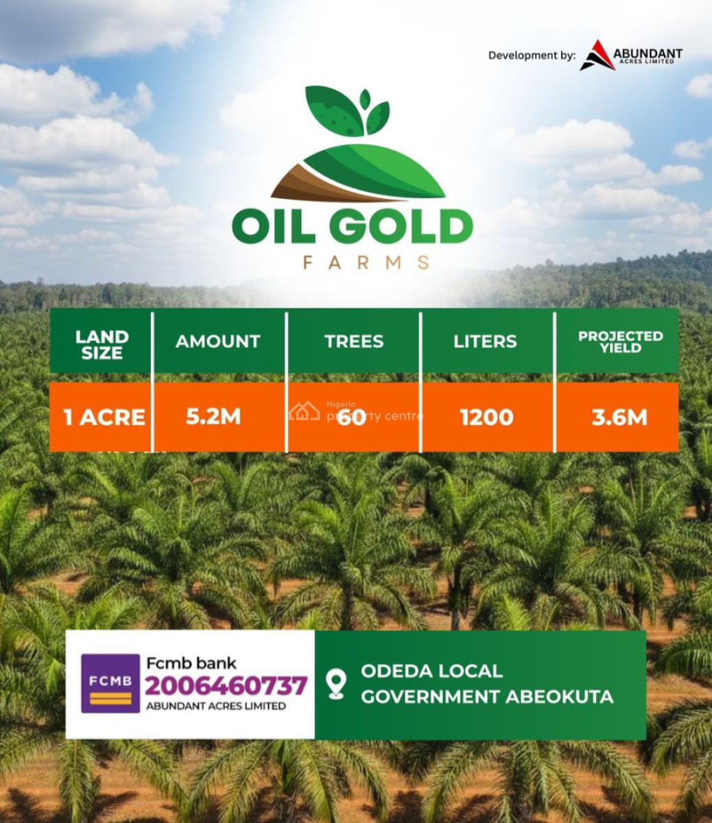 Invest in Palm Trees at Good Price (6plots), Odeda, Ogun, Industrial Land for Sale