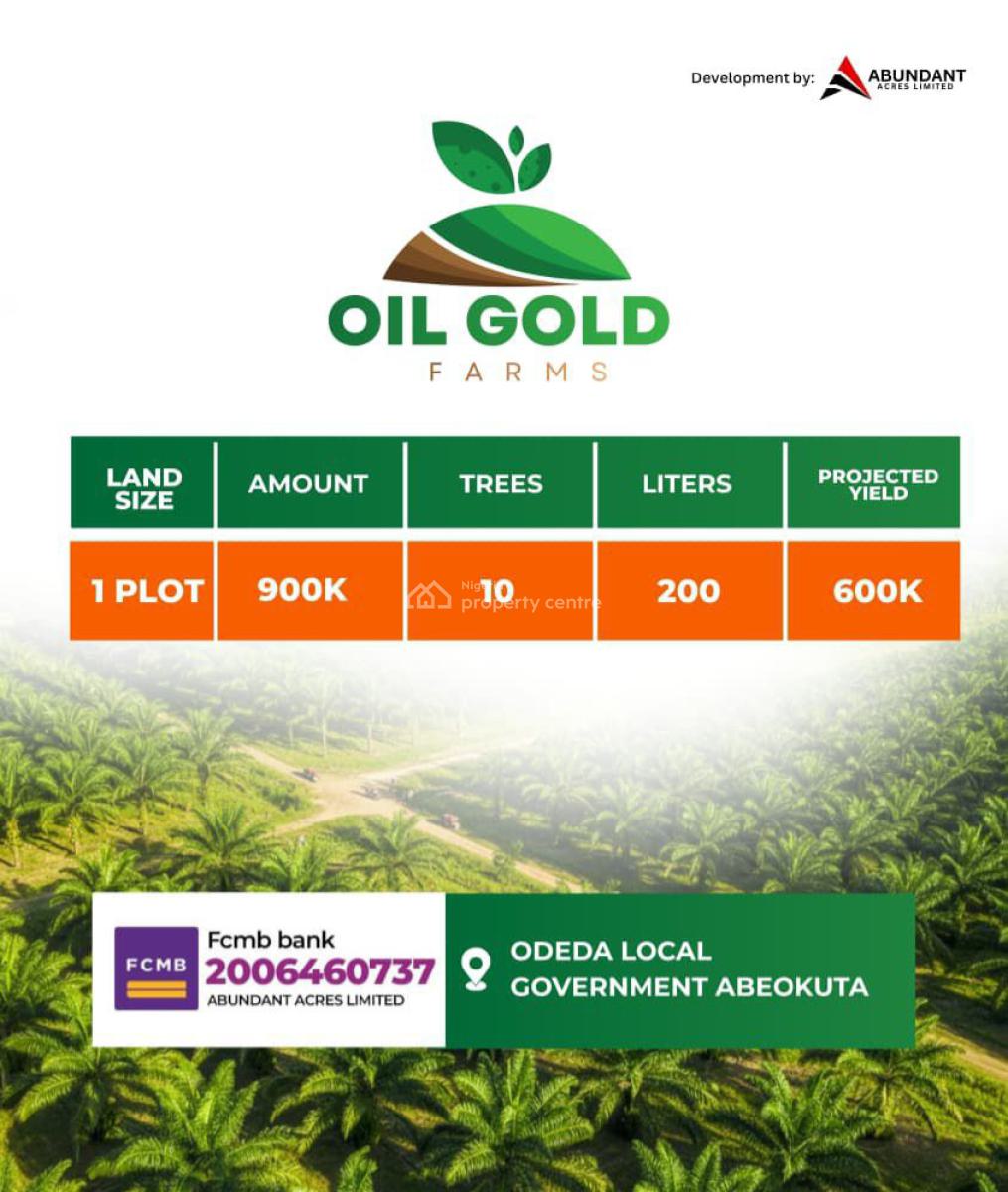 Invest in Palm Trees at Good Price (6plots), Odeda, Ogun, Industrial Land for Sale