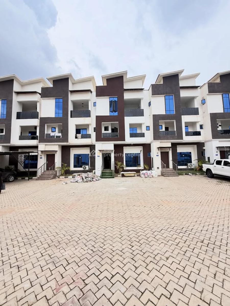 Newly Built and Spacious 4 Bedroom Terrace Duplex with Bq, Jahi, Abuja, Terraced Duplex for Rent