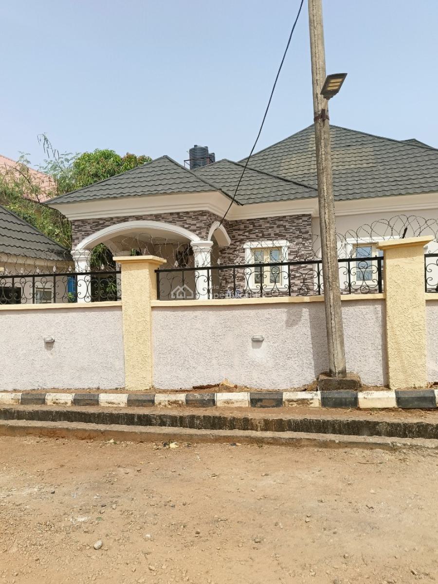 Clean & Spacious 3 Bedrooms Alone in The Compound, Arab Road, Kubwa, Abuja, Detached Bungalow for Rent