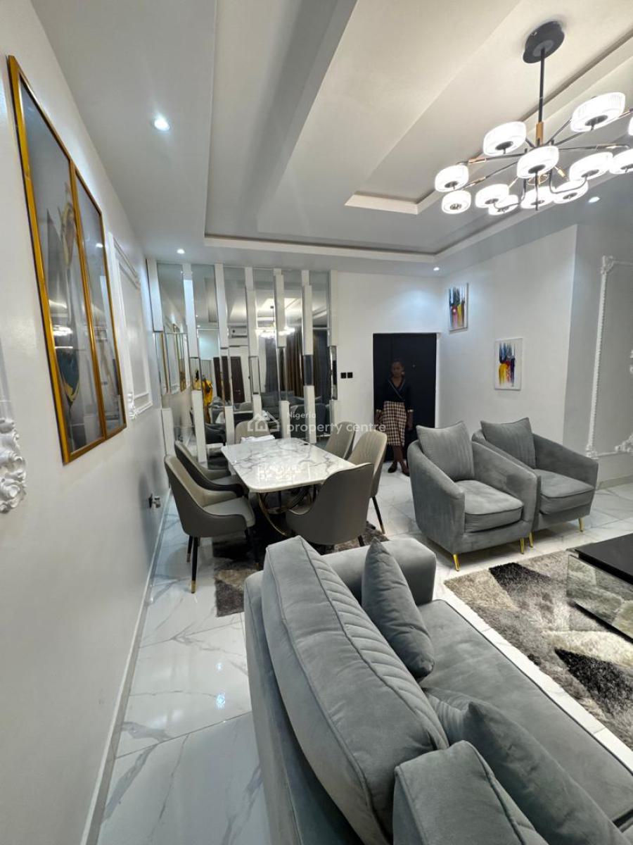 Newly Built Furnished & Serviced 3 Bedrooms Apartment Upstairs, Off Freedom Way Close to Admiralty Way, Lekki Phase 1, Lekki, Lagos, Flat / Apartment for Rent