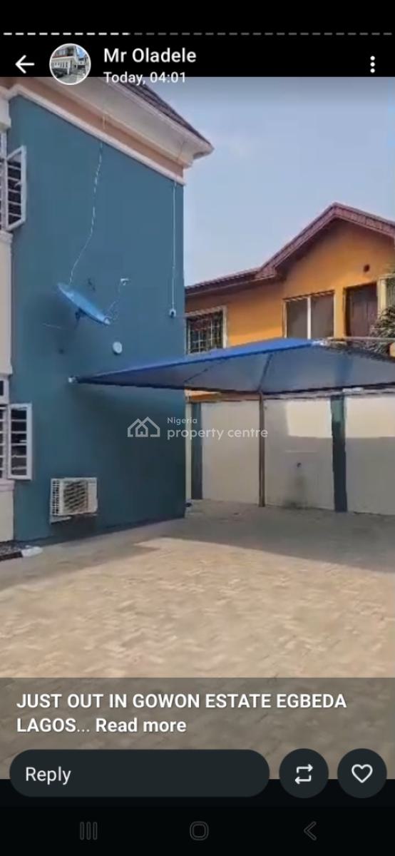 4 Bedrooms Detached Duplex with a Room Bq in a Mini Estate, Gowon Estate, Egbeda, Alimosho, Lagos, Detached Duplex for Sale