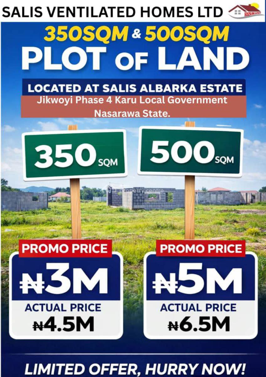 Hot Land, Jikwoyi Karu Local Government, Karu, Nasarawa, Residential Land for Sale