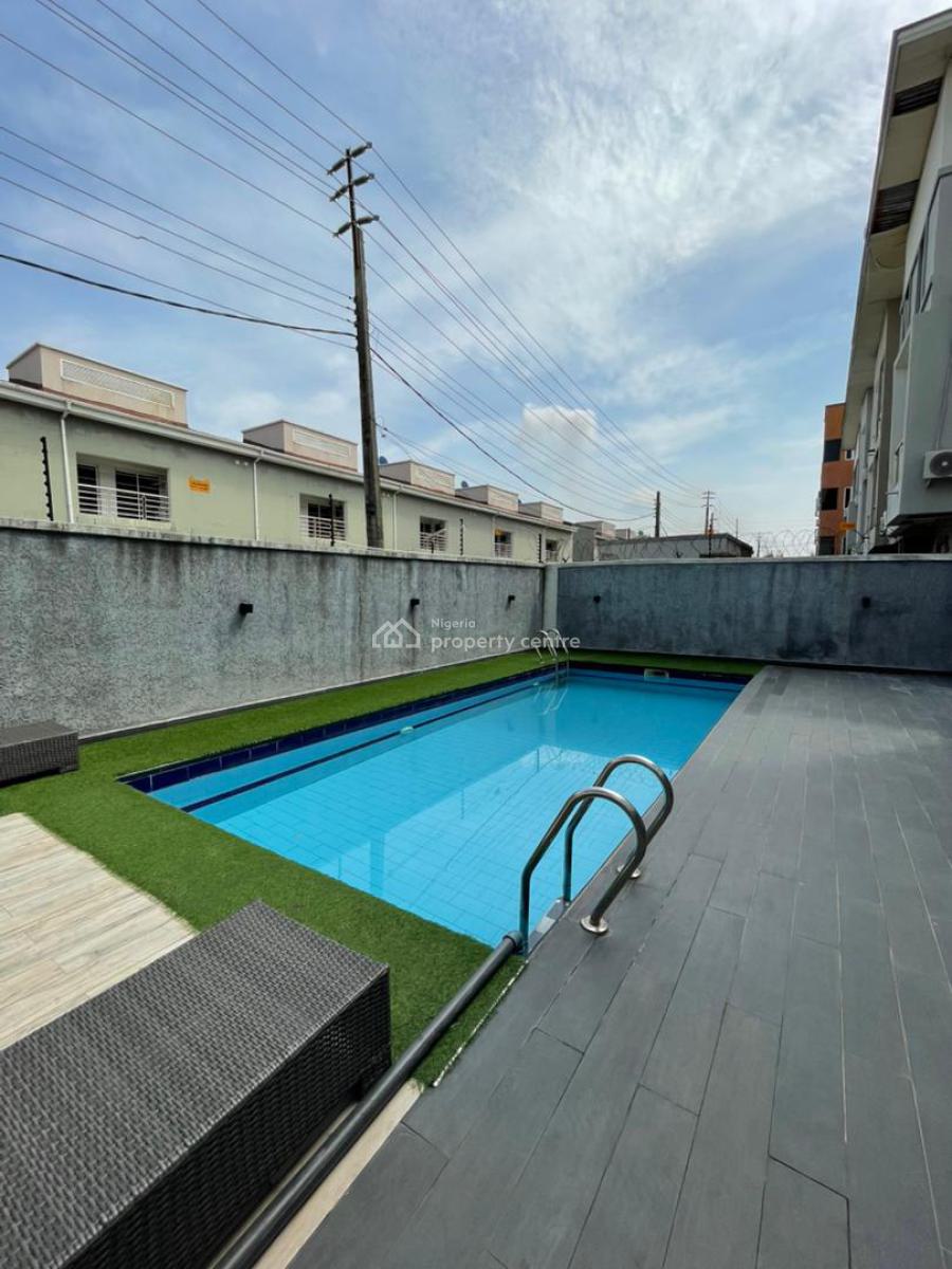 Serviced 4bedroom Terrace Duplex with Bq and Swimming Pool, Lekki Right, Ikate, Lekki, Lagos, Terraced Duplex for Rent