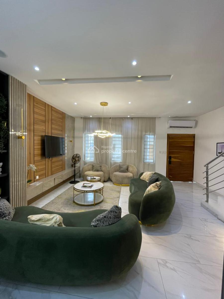 Serviced 4bedroom Terrace Duplex with Bq and Swimming Pool, Lekki Right, Ikate, Lekki, Lagos, Terraced Duplex for Rent