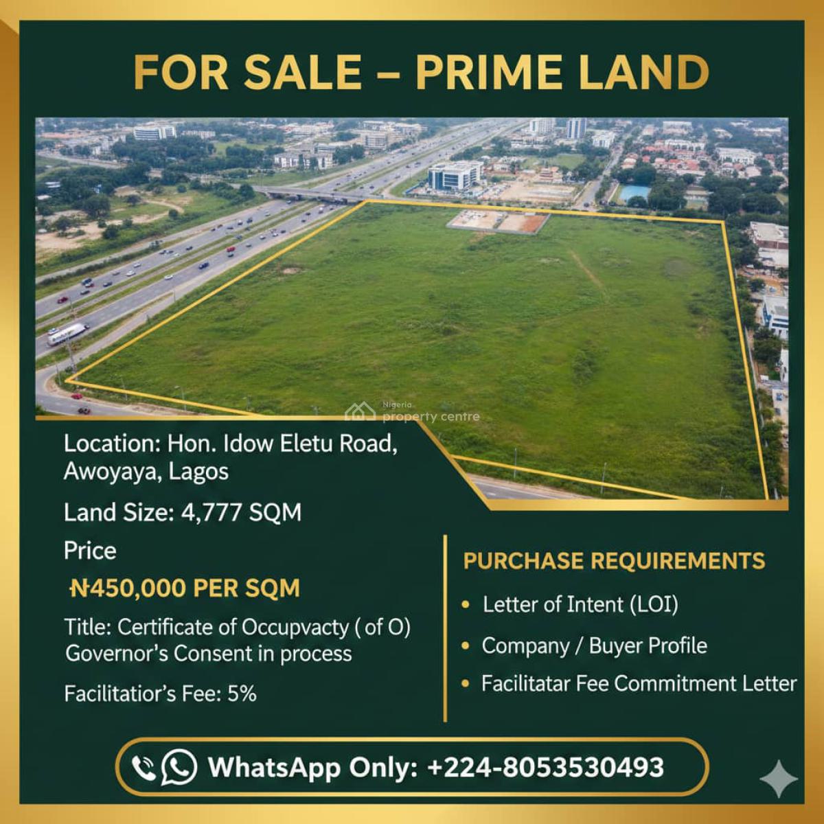 a Massive Land of 4777sqm, Hon Idowu Eletu Road, Awoyaya, Ibeju Lekki, Lagos, Mixed-use Land for Sale