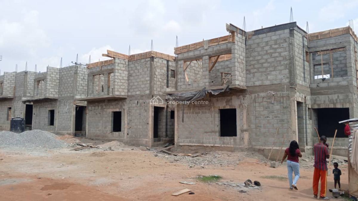 8 Units of 3 Bedrooms Terrace Duplexes with Bq All Ensuite Carcass, Opposite Suncity Estate, Kaura, Abuja, Terraced Duplex for Sale