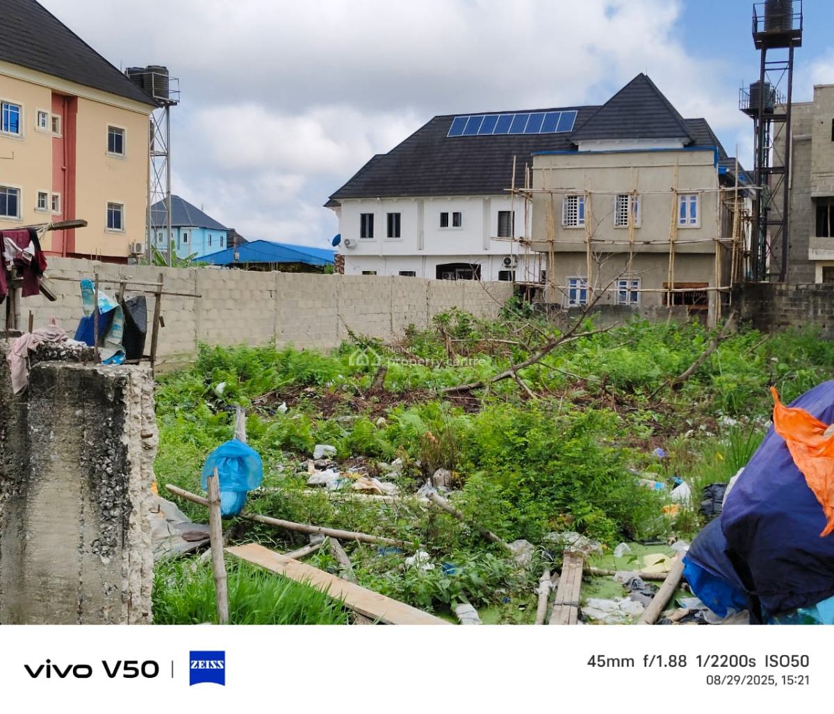 645sq.mts Standard Plot of Fully Fenced Land, Okota, Isolo, Lagos, Residential Land for Sale