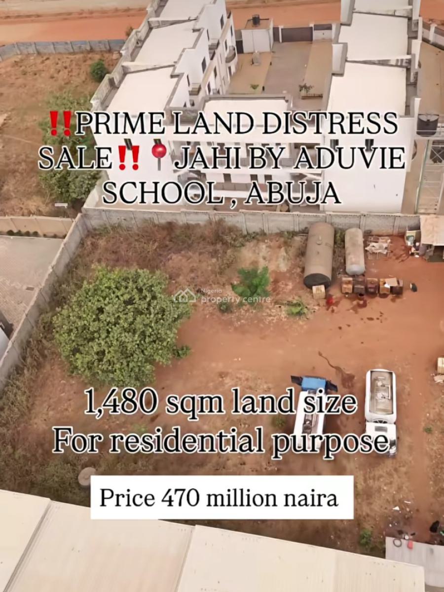 Prime Private Residential Land, By Aduvie School, Jahi, Abuja, Residential Land for Sale